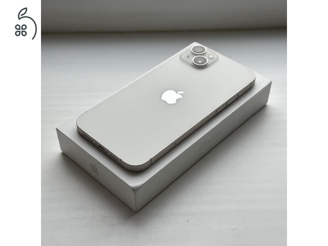 iPhone 14 Plus 256GB Starlight - 1 ÉV GARANCIA, Kártyafüggetlen, 100% Akkumulátor