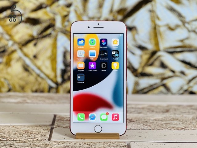 Eladó iPhone 7 Plus 256 GB PRODUCT RED 100%  szép állapotú - 12 HÓ GARANCIA - R4671