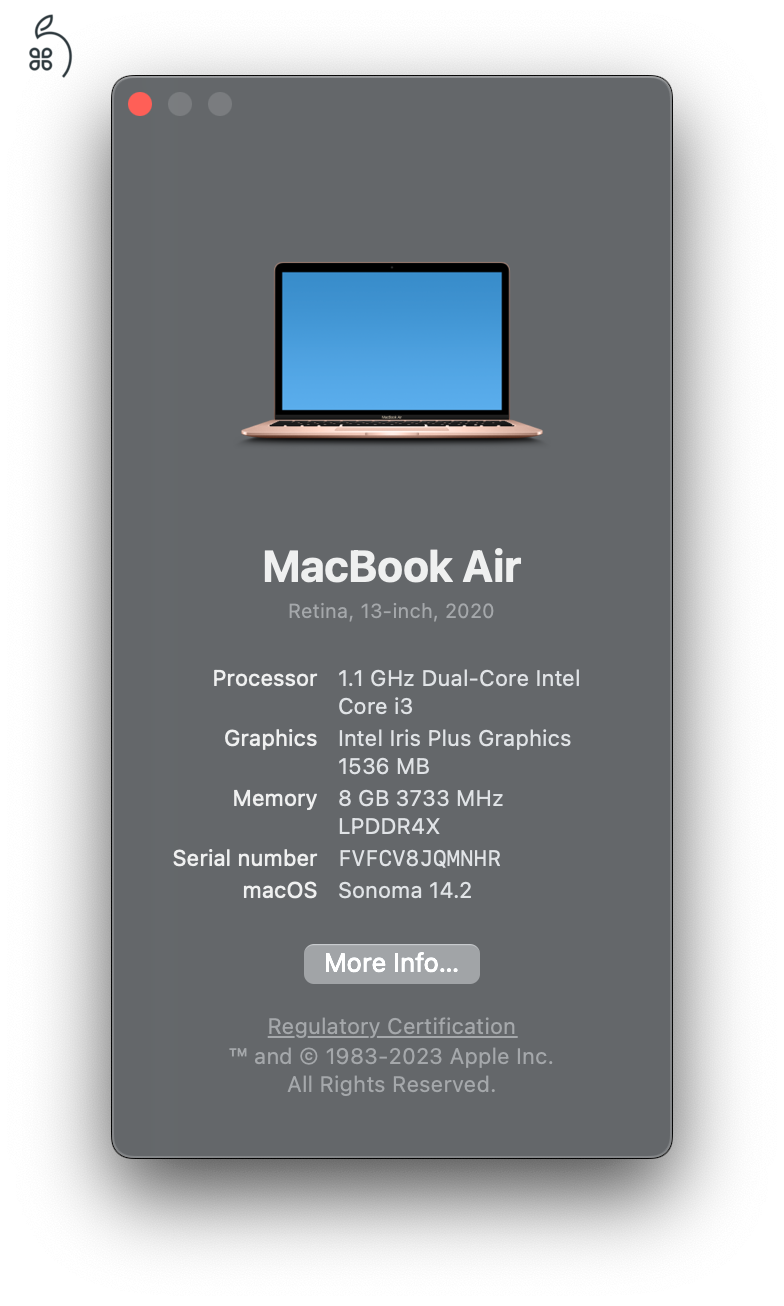 [Alkuképes] Apple Macbook Air (2020) 13