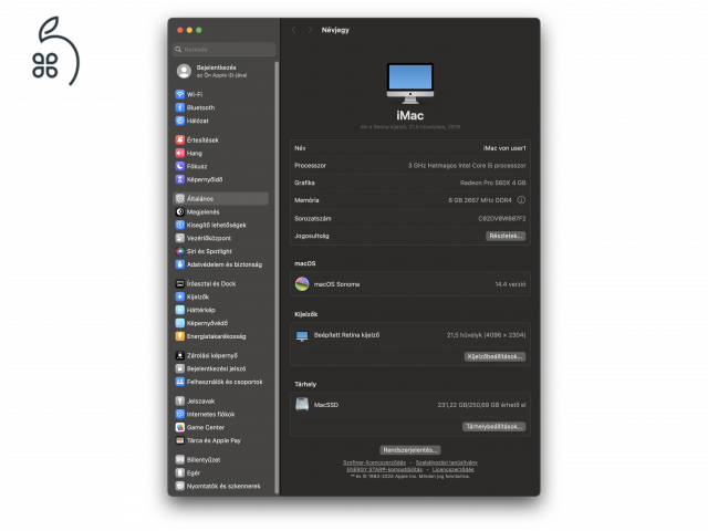 iMac 2019 Retina 4K / i5 3GHz / 256 GB SSD / Radeon Pro 560X 4GB