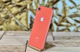 Eladó iPhone XR 256 GB Coral 100% akció szép állapotú - 12 HÓ GARANCIA - S1046