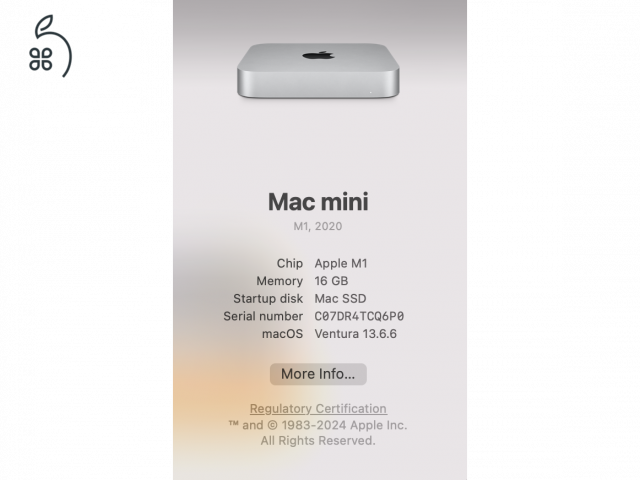 Mac Mini M1, 16GB, 500SSD