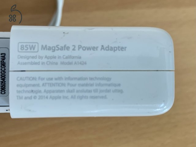  Apple gyári eredeti MacBook töltő MagSafe 2 85W A1424 szép állapotban