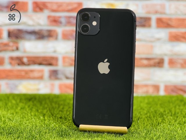 Eladó iPhone 11 64 GB Black 100% aksi szép állapotú - 12 HÓ GARANCIA - 1496