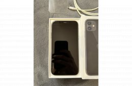 Eladó Apple iPhone 11 64GB fekete kártyafüggetlen okostelefon (újszerű állapot)
