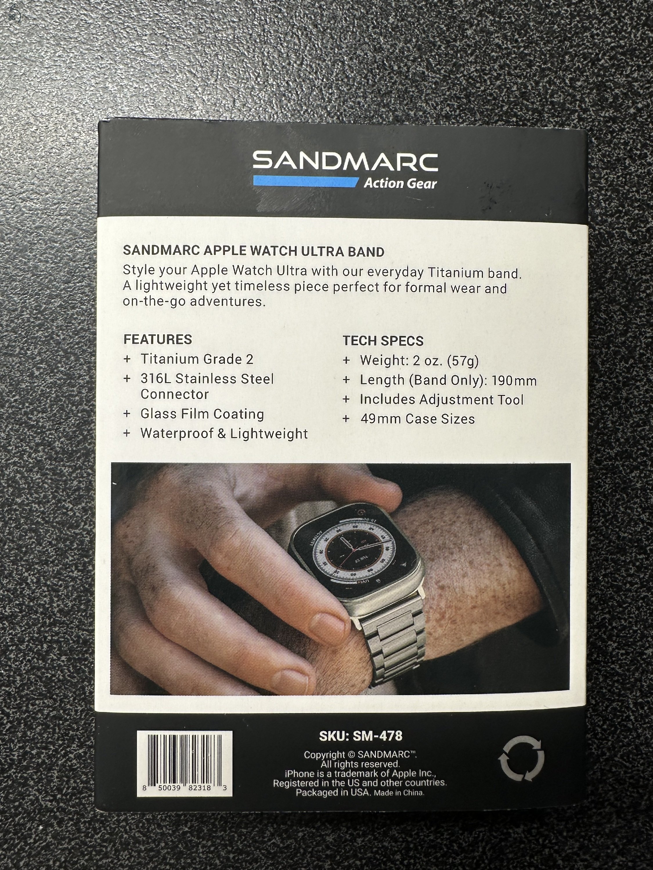 Sandmarc grade 2 titanium szíj 42/44/45/49mm