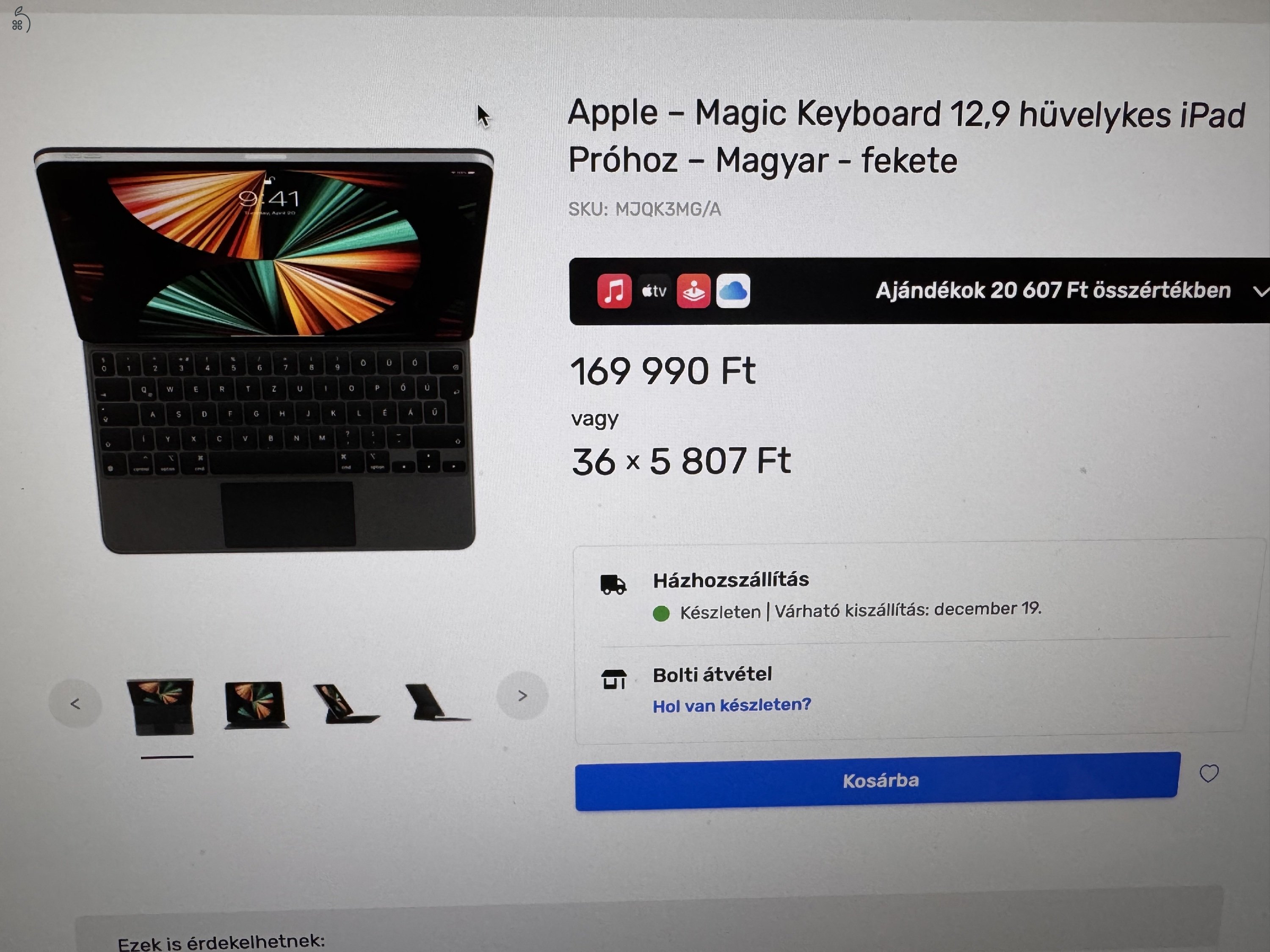 BONTATLAN Új Magyar Magic Keyboard és Smart Keyboard iPad Pro 12.9 Azonnal Átvehető DEÁK Térnél