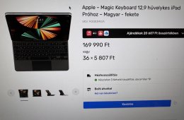 BONTATLAN Új Magyar Magic Keyboard és Smart Keyboard iPad Pro 12.9 Azonnal Átvehető DEÁK Térnél