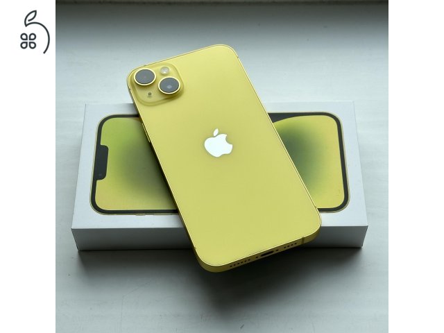 HIBÁTLAN iPhone 14 Plus 128GB Yellow - 1 ÉV GARANCIA , Kártyafüggetlen, 91% Akkumulátor