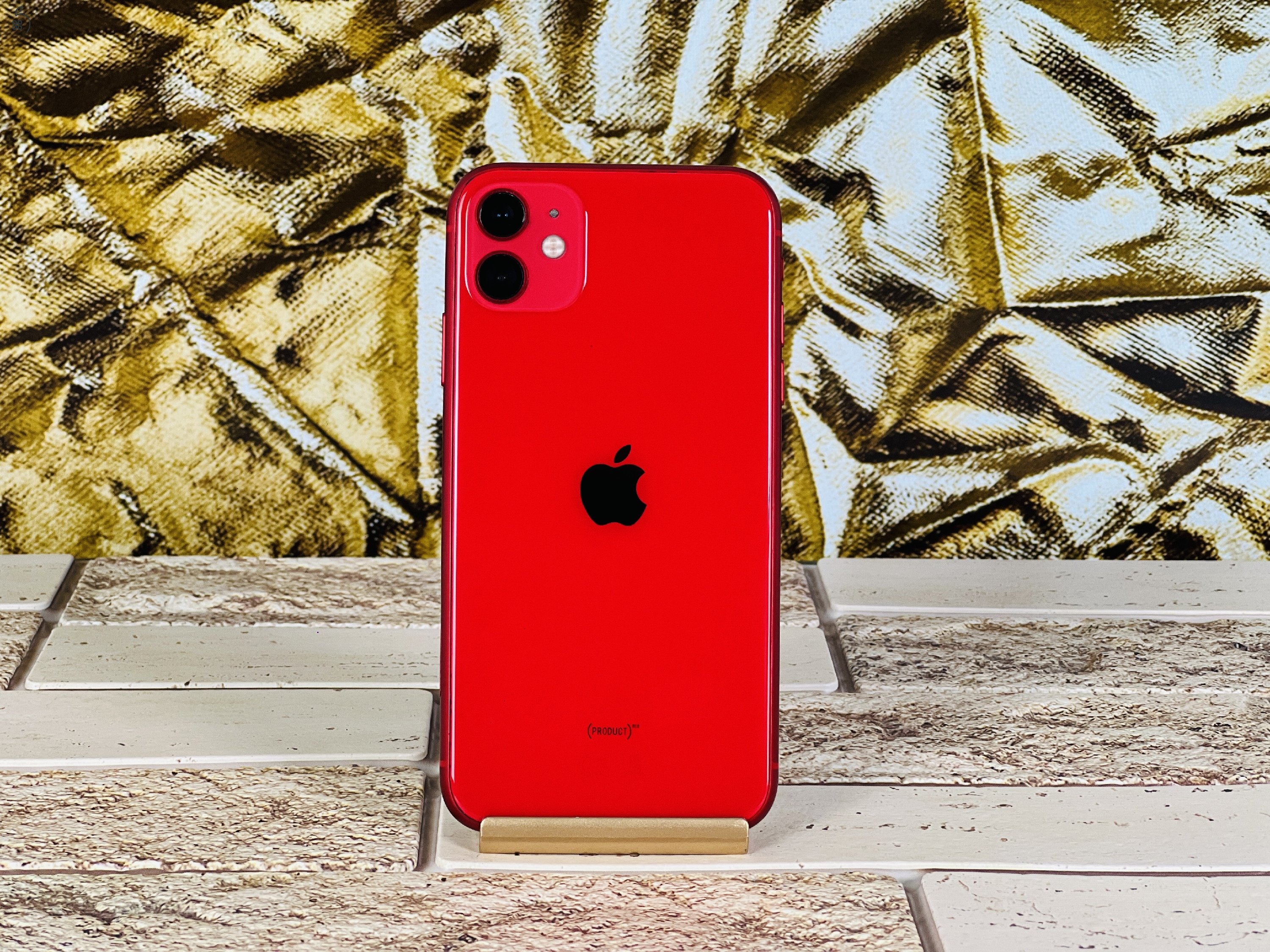 Eladó iPhone 11 64 GB PRODUCT RED 100% aksi szép állapotú - 12 HÓ GARANCIA - S1222