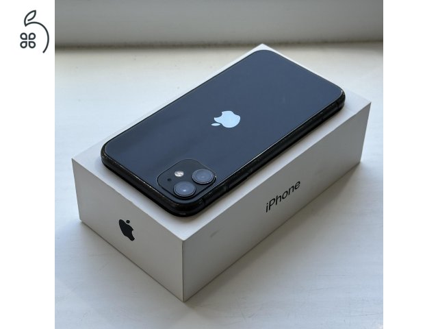 iPhone 11 128GB Black Kártyafüggetlen, 1 ÉV GARANCIA