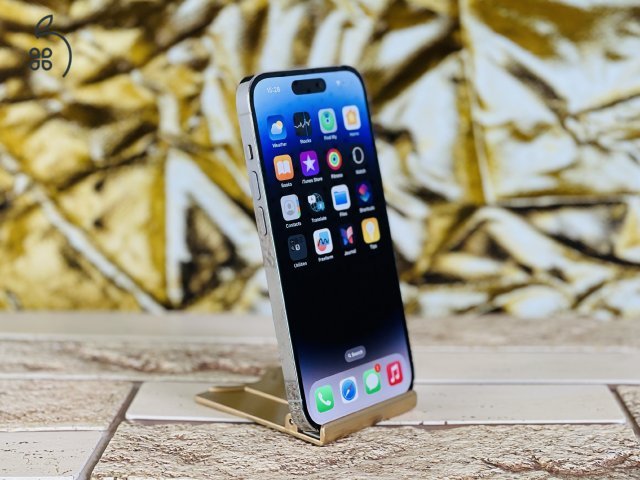 Eladó iPhone 14 Pro 128 GB Silver szép állapotú - 12 HÓ GARANCIA - S1527