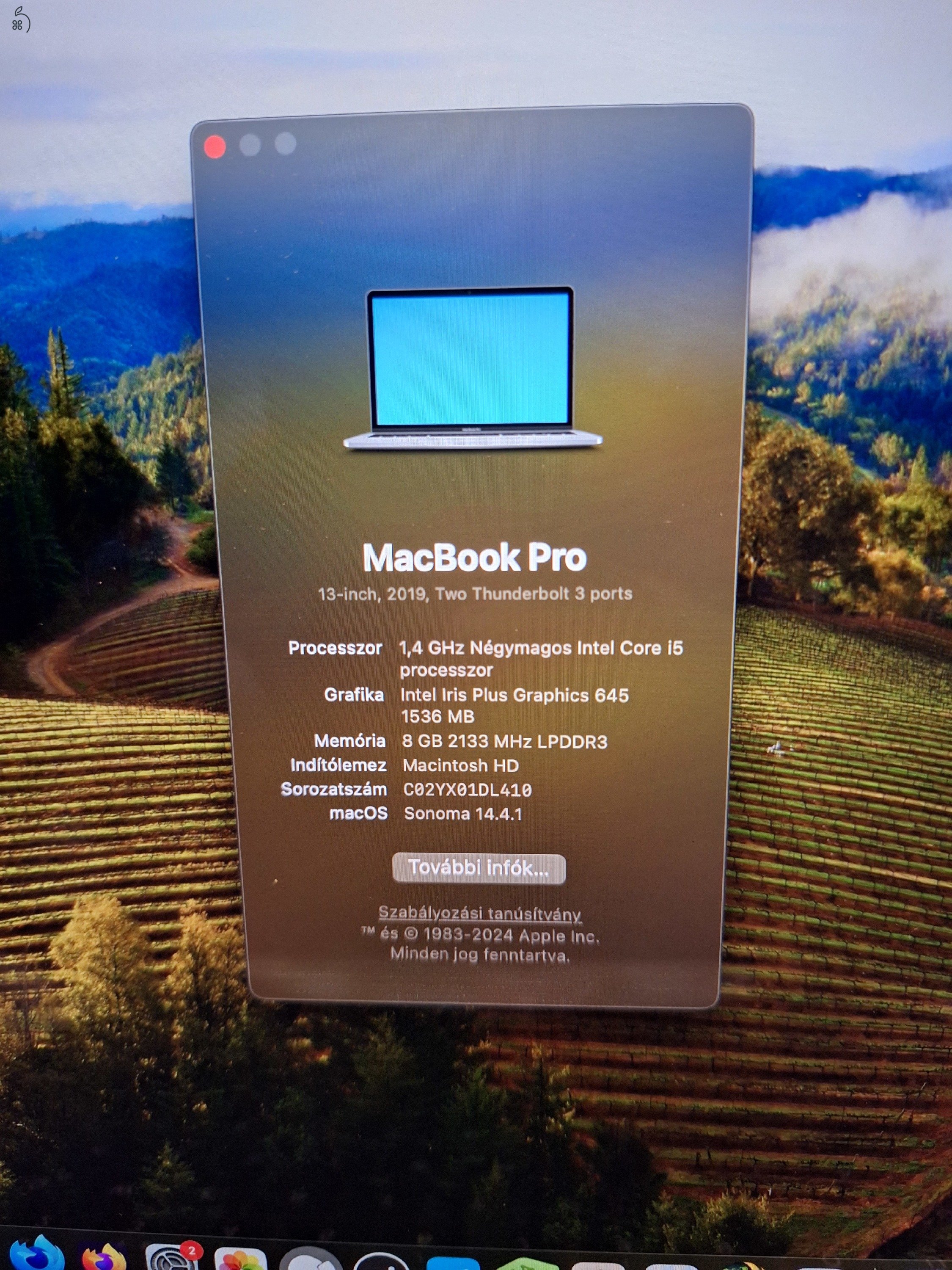 Macbook pro 2019 13'' retina i5 8Gb/256Gb