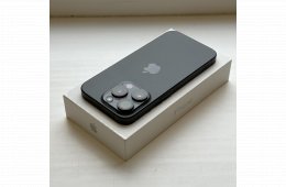 HIBÁTLAN iPhone 15 Pro 128GB Black Titanium - 1 ÉV GARANCIA, Kártyafüggetlen, 100% Akkumulátor 