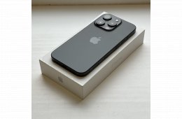 HIBÁTLAN iPhone 15 Pro 128GB Black Titanium - 1 ÉV GARANCIA, Kártyafüggetlen, 100% Akkumulátor 