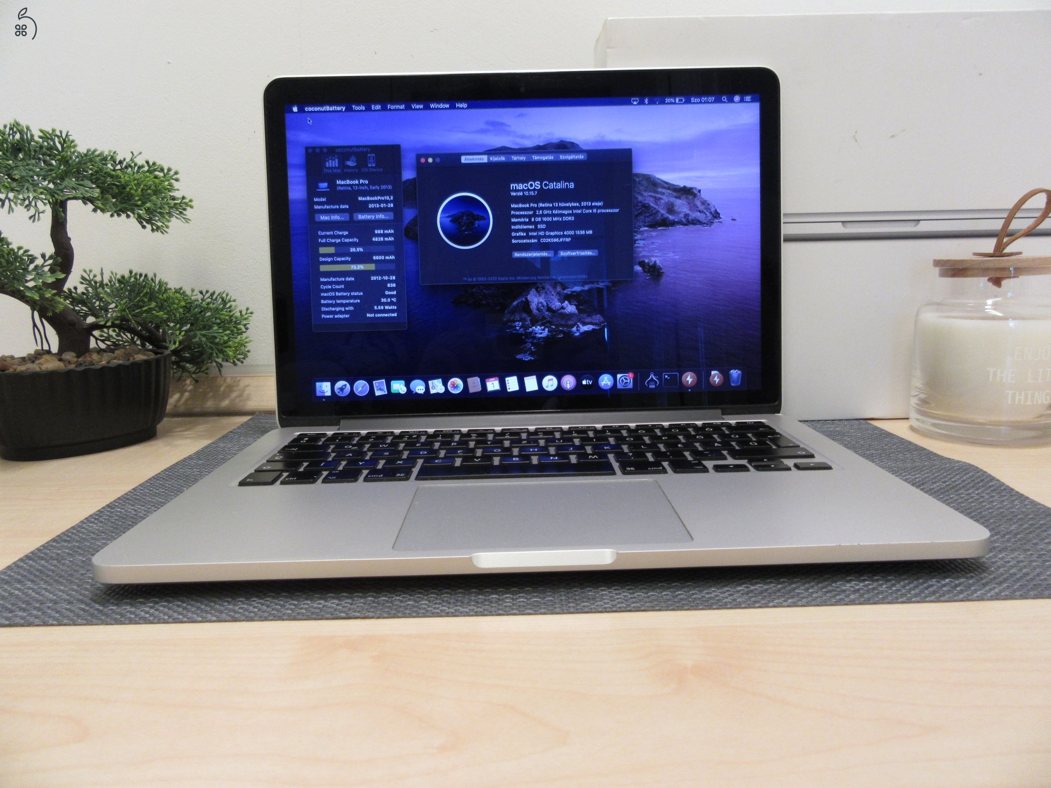 Apple Retina Macbook 13 - 2013 Early - Használt