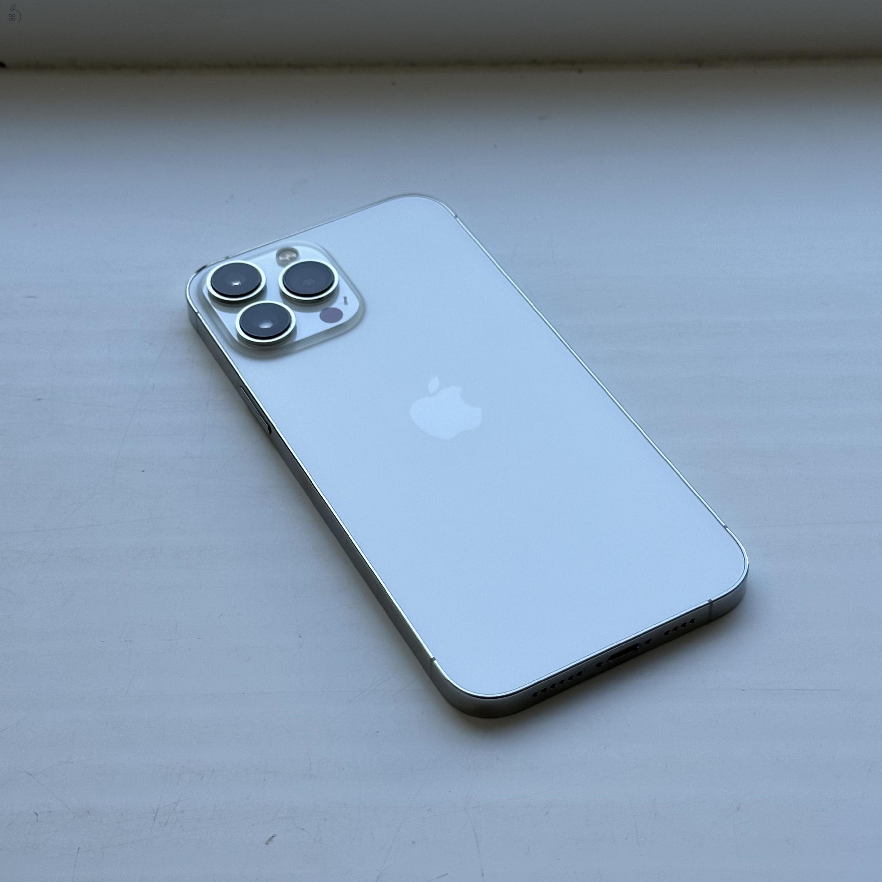 KARCMENTES iPhone 13 Pro Max 128GB Silver - 1 ÉV GARANCIA , Kártyafüggetlen , 87% Akkumulátor