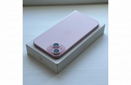HIBÁTLAN iPhone 15 Plus 128GB Pink - 1 ÉV GARANCIA, Kártyafüggetlen, 100% Akkumulátor