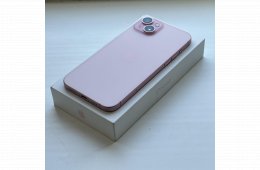 HIBÁTLAN iPhone 15 Plus 128GB Pink - 1 ÉV GARANCIA, Kártyafüggetlen, 100% Akkumulátor