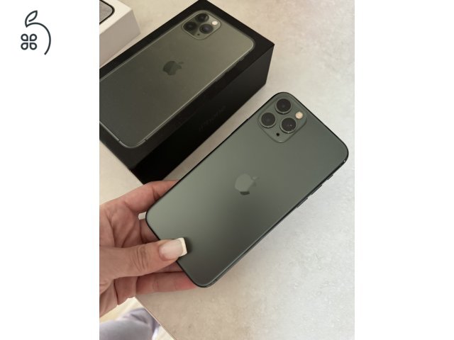 Apple iPhone 11 Pro 256 GB, Midnight Green, karcmentes, újszerű állapotban, Akksi 75% 