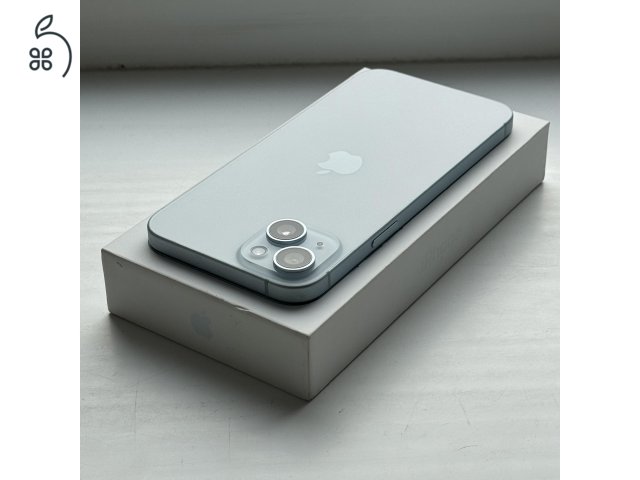 HIBÁTLAN iPhone 15 Plus 128GB Blue - 1 ÉV GARANCIA, Kártyafüggetlen, 100% Akkumulátor