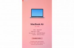Eladó Apple Macbook AIR ENG 256 GB Space Gray 2020 13 M1 8 GB SSD szép állapotú - 12 HÓ GARANCIA - 1461