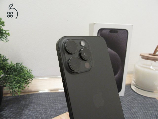 Apple iPhone 15 Pro Max - Balck Titanium - Használt, karcmentes
