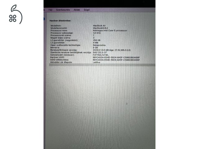 MacBook Air retina kijelzős 