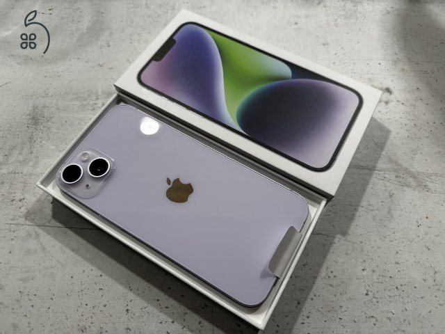 iPhone 14 Plus 128GB Purple, gyárilag független, szinte új!