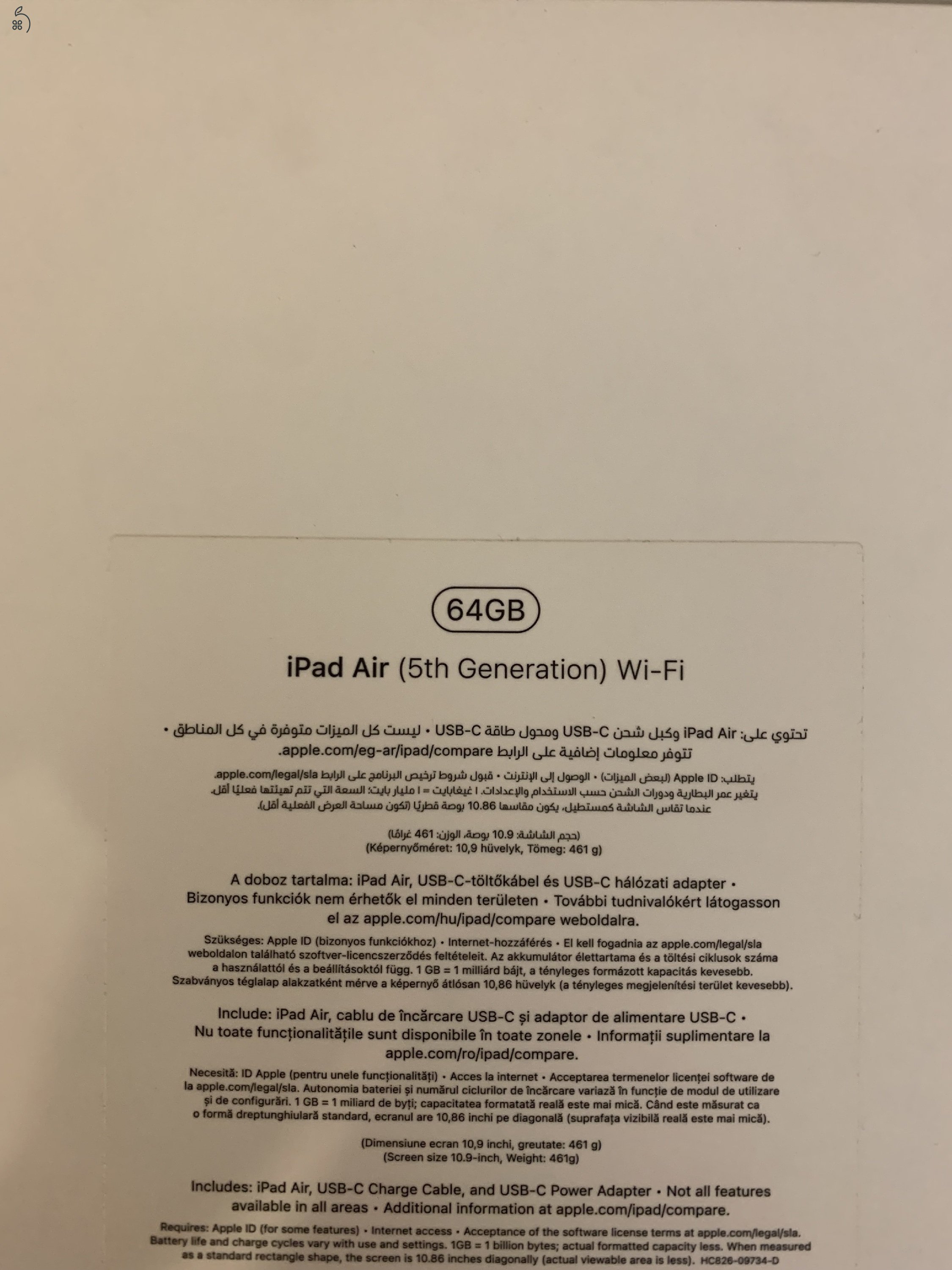 IPad Air 5 64gb wifi - újszerű