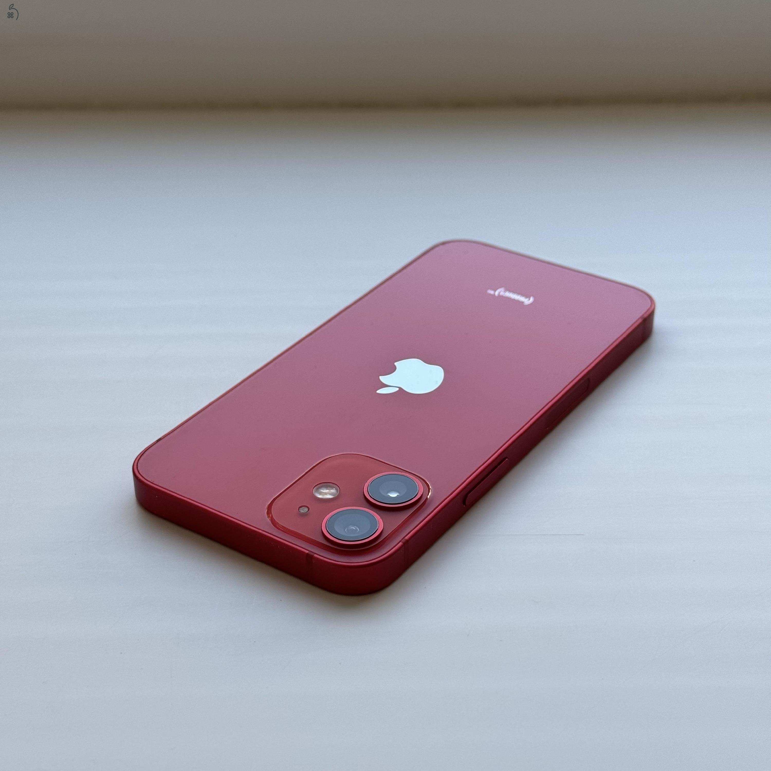 iPhone 12 mini 64GB Red - Kártyfüggetlen, 1 ÉV GARANCIA, 90% Akkumulátor