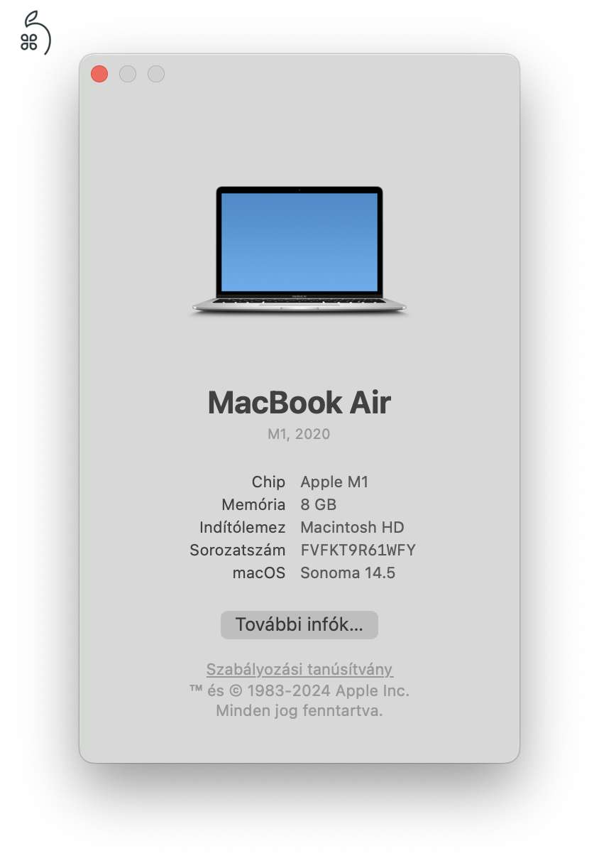 Macbook Air 13.3 M1 256GB silver - 2 év 3 hónap eMAG garanciával
