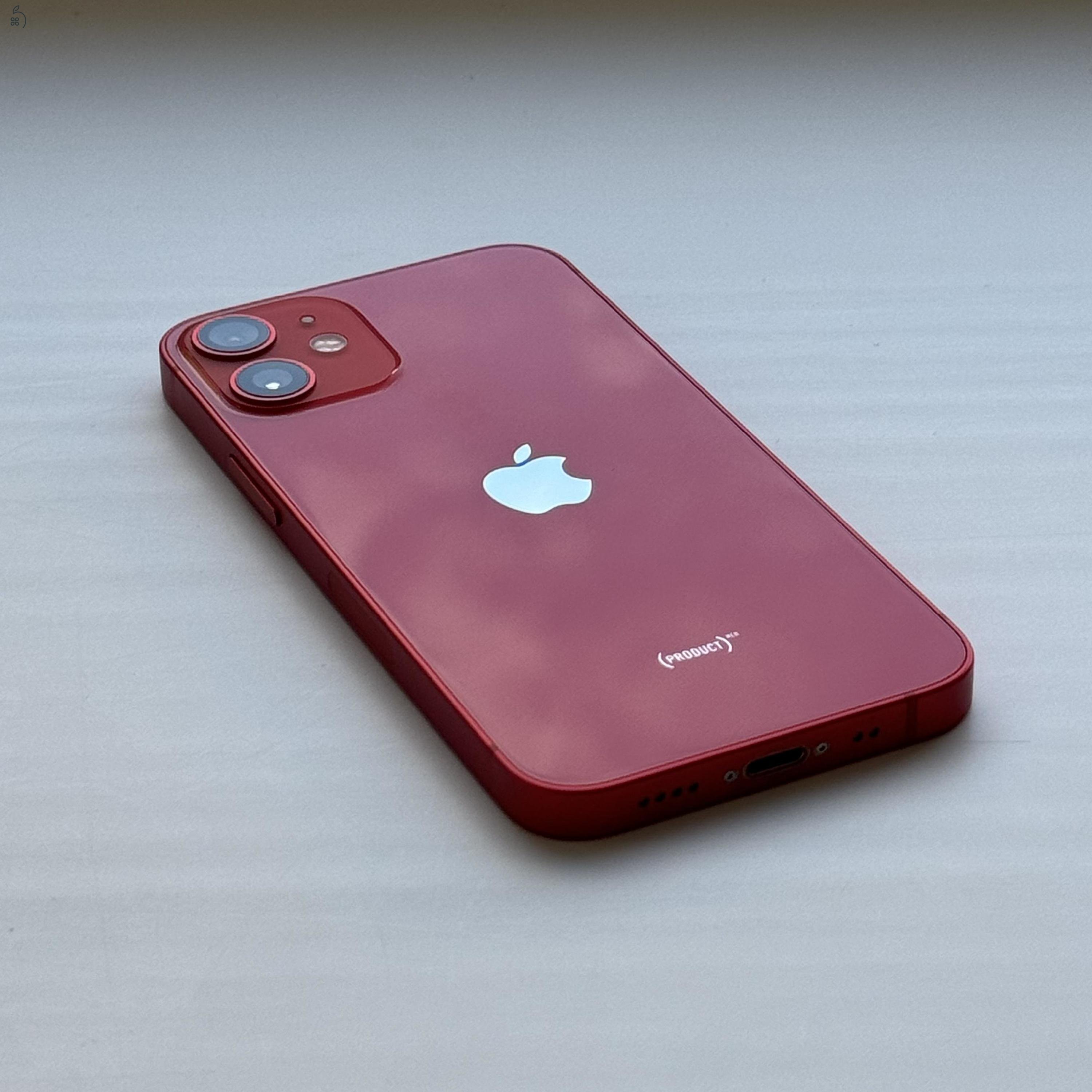 iPhone 12 mini 64GB Red - Kártyfüggetlen, 1 ÉV GARANCIA, 88% Akkumulátor