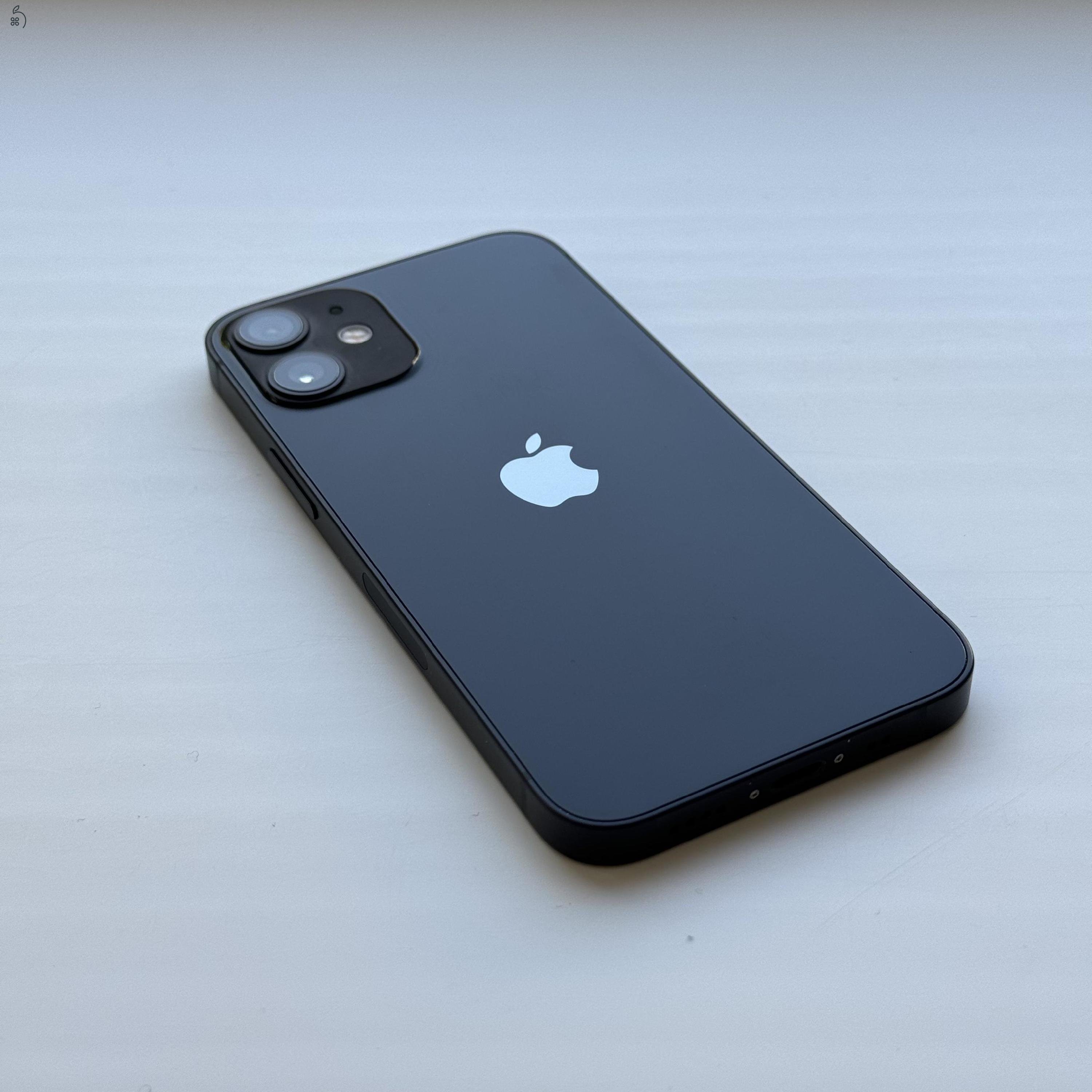 GYÖNYÖRŰ iPhone 12 mini 64GB Black - Kártyfüggetlen, 1 ÉV GARANCIA, 84% Akkumulátor
