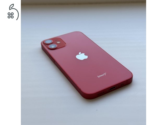 KARCMENTES iPhone 12 mini 64GB Red - Kártyfüggetlen, 1 ÉV GARANCIA, 86% Akkumulátor