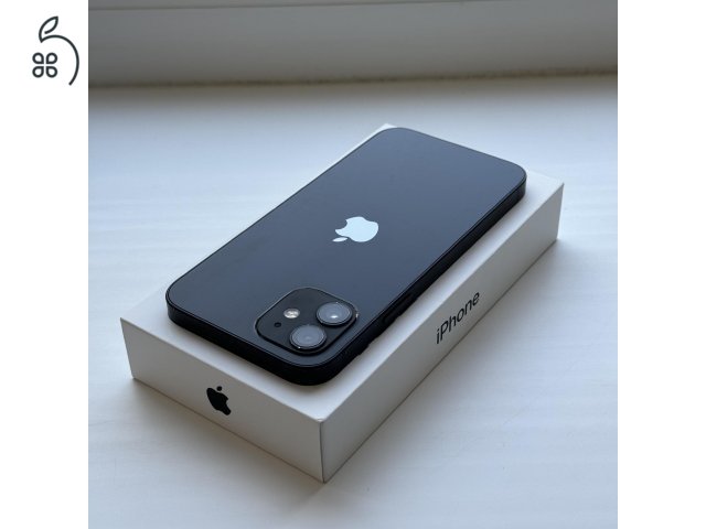 iPhone 12 64GB Black - Kártyfüggetlen, 1 ÉV GARANCIA, 83% Akkumulátor