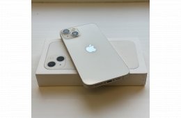 HIBÁTLAN iPhone 13 256GB Starlight - 1 ÉV GARANCIA, Kártyafüggetlen, 87% Akkumulátor