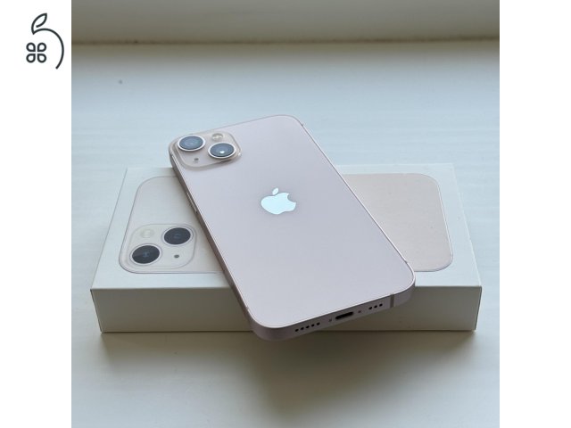 HIBÁTLAN iPhone 13 128GB Pink- 1 ÉV GARANCIA , Kártyafüggetlen, 100% akkumulátor