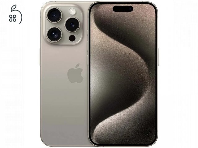 MacSzerez.com - iPhone 15 Pro / 128GB / Natúr Titán / Kártyafüggetlen / Bontatlan, új termék!