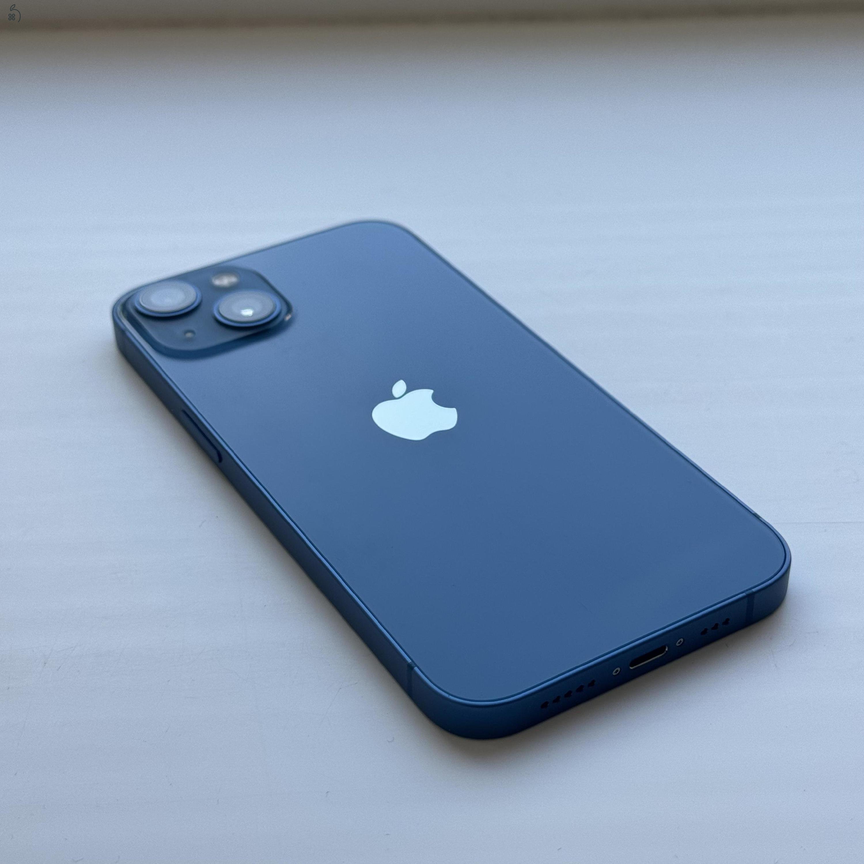 iPhone 13 128GB Blue - 1 ÉV GARANCIA, Kártyafüggetlen, Garanciával, 86% Akkumulátor