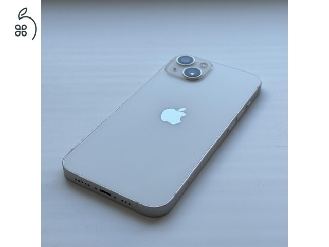 iPhone 13 128GB Starlight - 1 ÉV GARANCIA, Kártyafüggetlen, 100% Akkumulátor