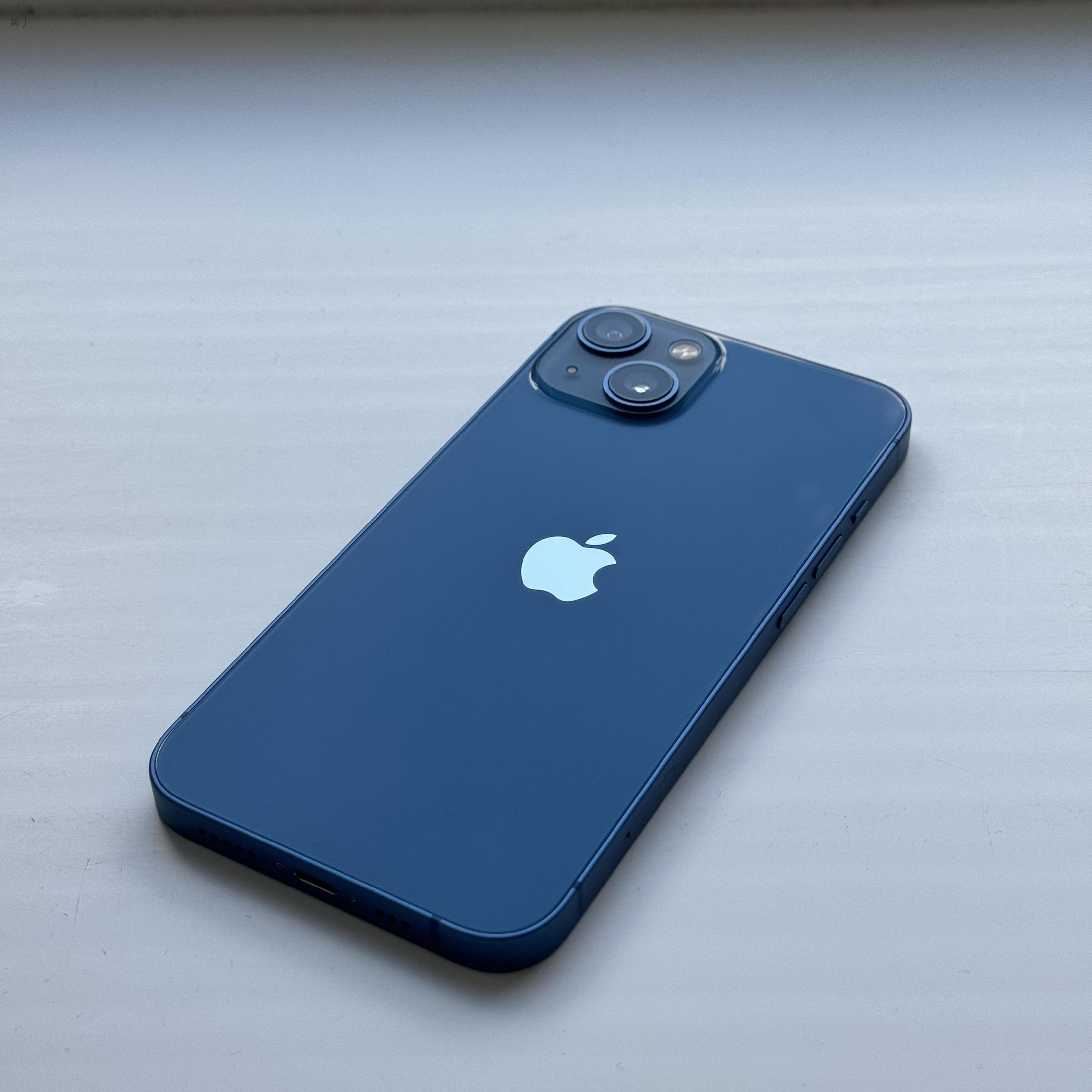 KARCMENTES iPhone 13 128GB Blue - 1 ÉV GARANCIA, Kártyafüggetlen, 87% Akkumulátor