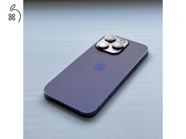 KARCMENTES iPhone 14 Pro 128GB Deep Purple - 1 ÉV GARANCIA Kártyafüggetlen, 93% Akkumulátor