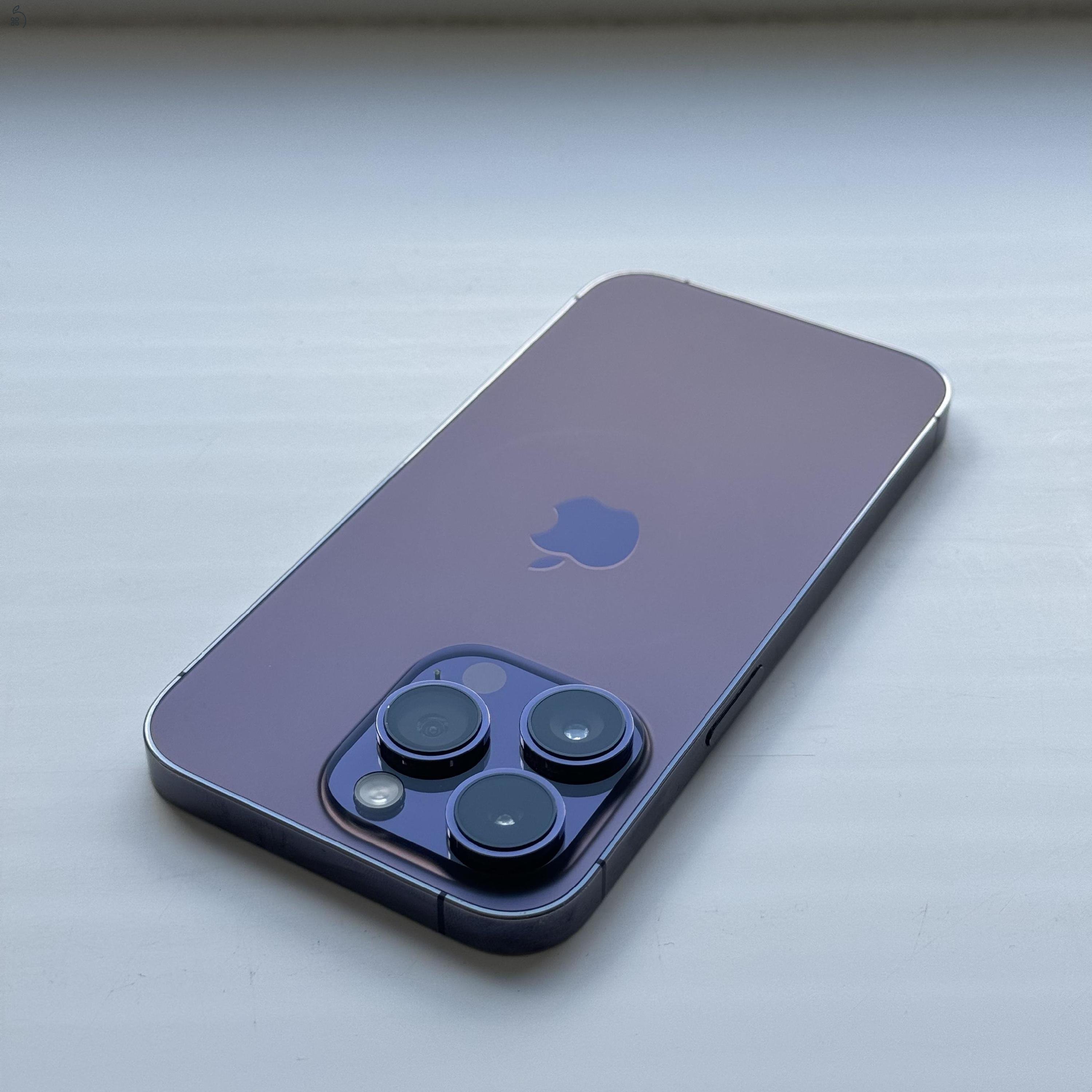 KARCMENTES iPhone 14 Pro 128GB Deep Purple - 1 ÉV GARANCIA Kártyafüggetlen, 93% Akkumulátor