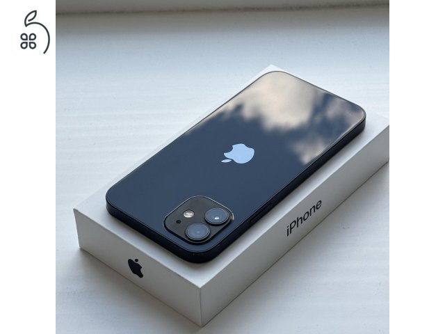 KARCMENTES iPhone 12 128GB Black - 1 ÉV GARANCIA, Kártyafüggetlen, 86% Akkumulátor