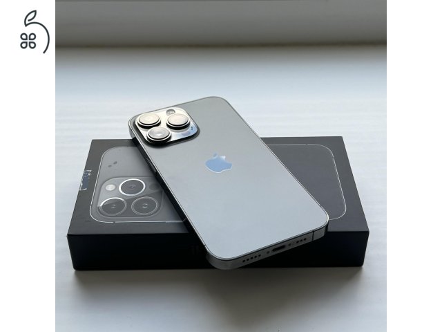 GYÖNYÖRŰ iPhone 13 Pro 256GB Graphite- 1 ÉV GARANCIA, Kártyafüggetlen, 87% Akkumulátor