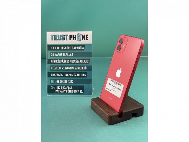 !! 1 ÉV GARANCIA !! Apple Iphone 12 Piros 128GB – K3729 – 100% AKKU