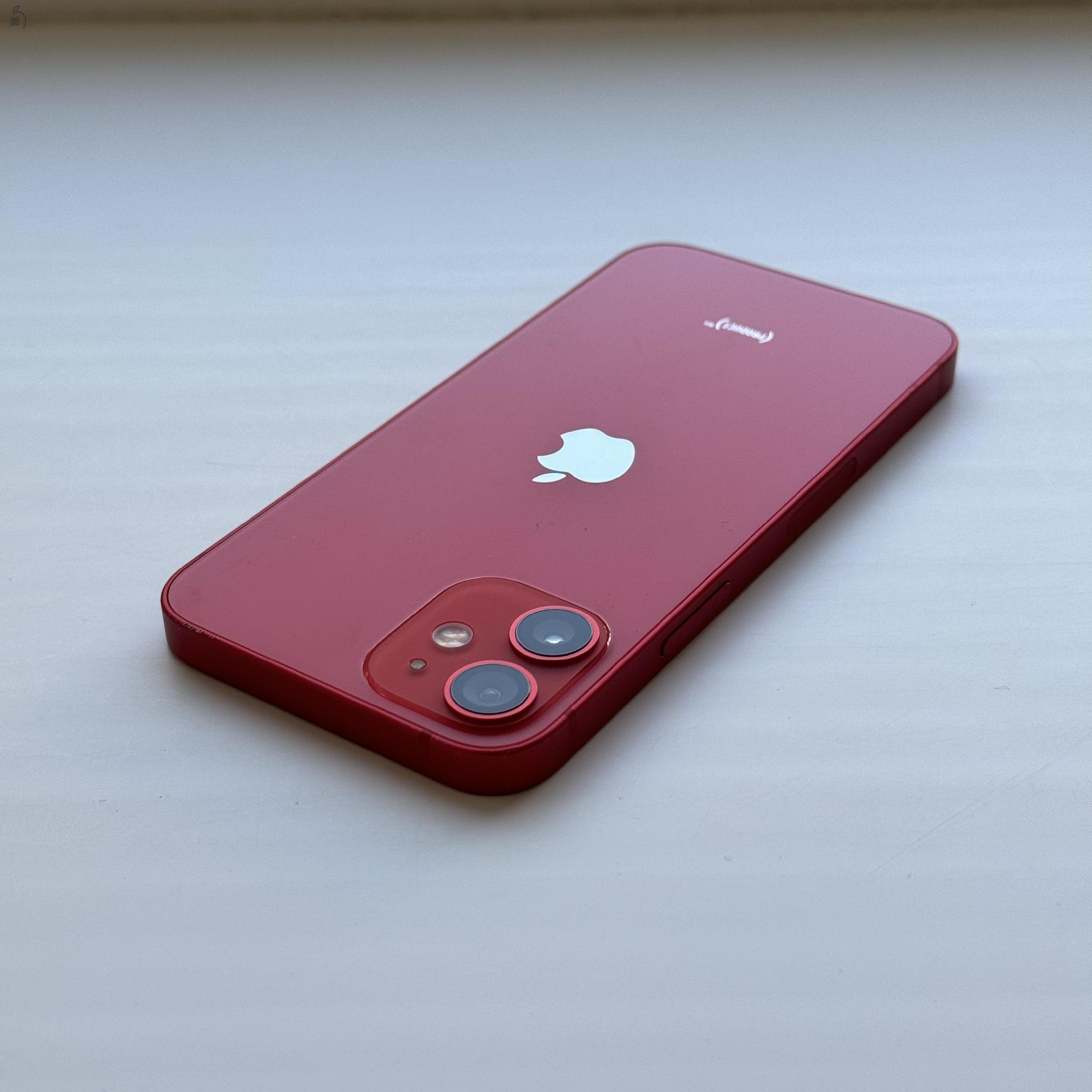 KARCMENTES iPhone 12 mini 64GB Red - Kártyfüggetlen, 1 ÉV GARANCIA, 86% Akkumulátor