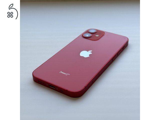 KARCMENTES iPhone 12 mini 64GB Red - Kártyfüggetlen, 1 ÉV GARANCIA, 86% Akkumulátor