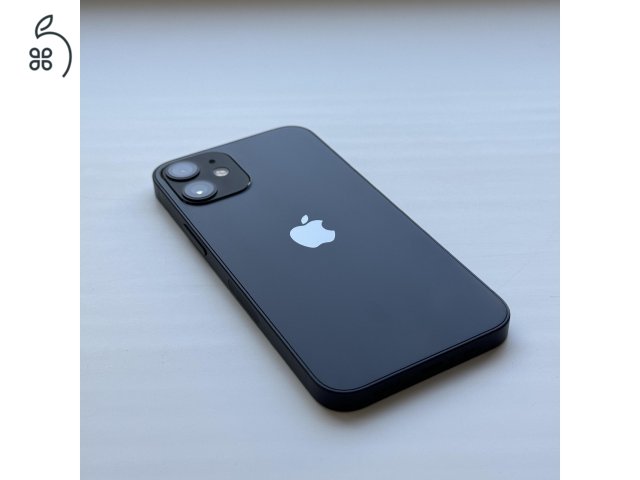 GYÖNYÖRŰ iPhone 12 mini 128GB Black - Kártyfüggetlen, 1 ÉV GARANCIA, 82% Akkumulátor